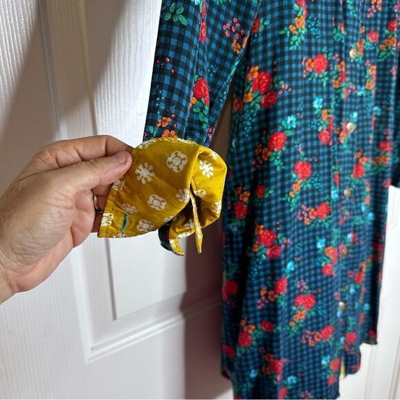 Matilda Jane Women’s Choose Your Own Path Fa La La Plaid Floral Dress Size S - Picture 5 of 13